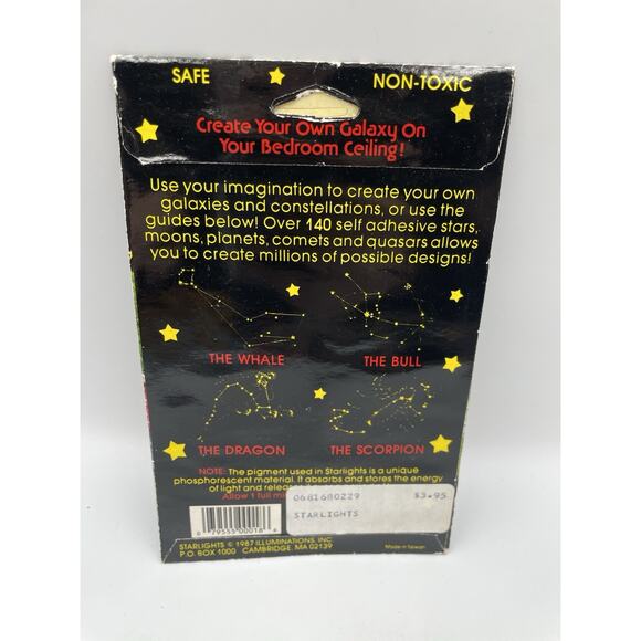 Vintage 1987 Starlights Glow-In-The-Dark Stars Moons Planets Comets and Quasars - Picture 3 of 5
